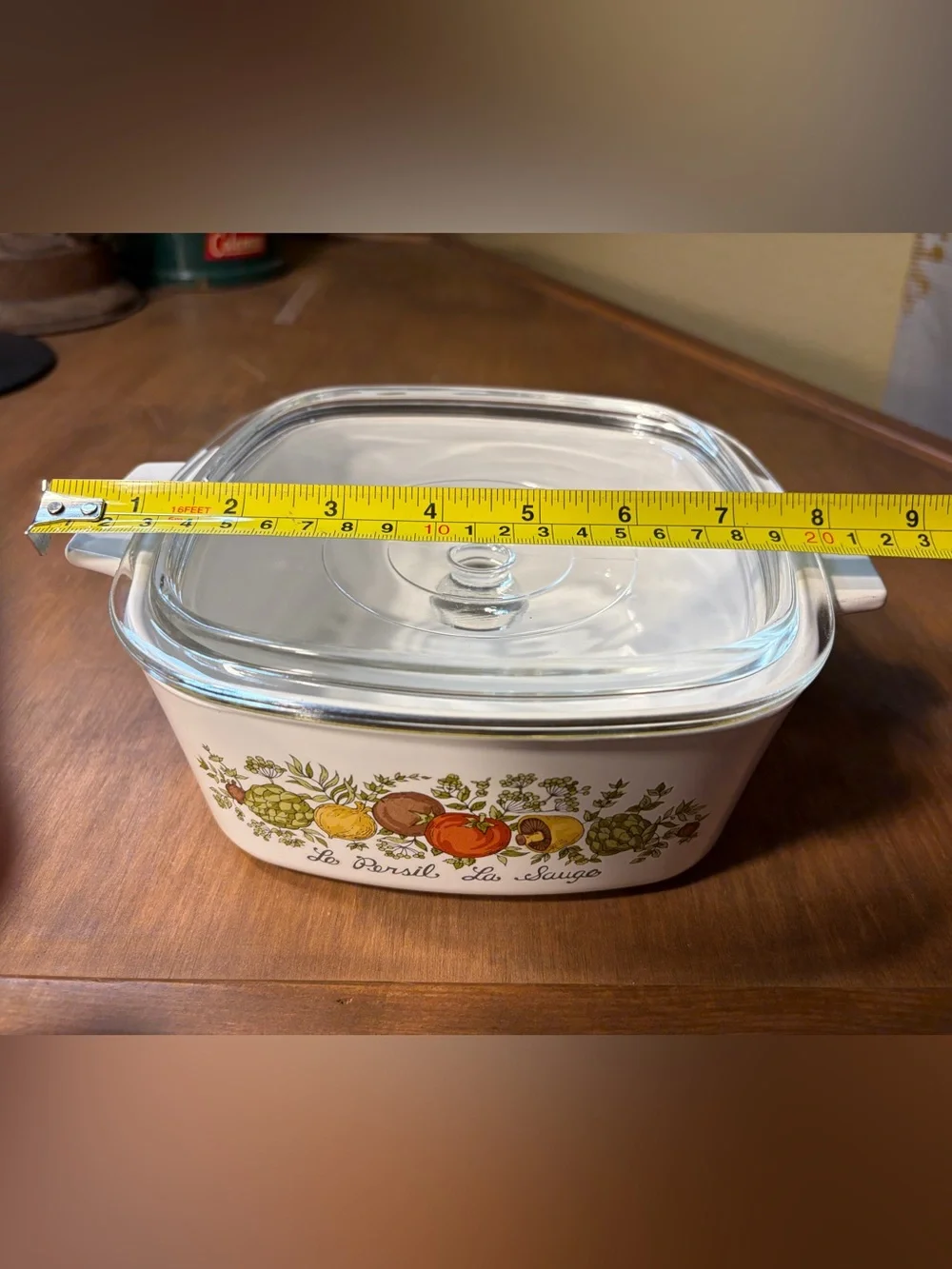 Corning Ware Spice of Life A-1 1/2-B Le Persil La Sauge 1.5Qt Casserole w/Lid